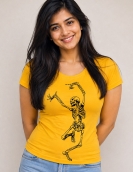 Uniwear Dancing Skeleton Graphic T-Shirt