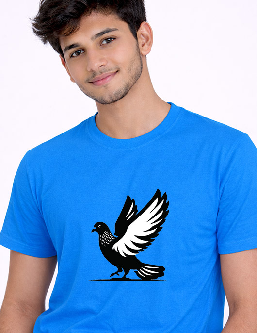 Freedom Wing Dove Graphic T-Shirt – Premium 200 GSM Round Neck
