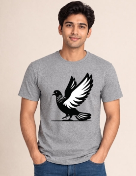 Freedom Wing Dove Graphic T-Shirt – Premium 200 GSM Round Neck