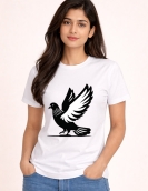 Freedom Wing Dove Graphic T-Shirt – Premium 200 GSM Round Neck