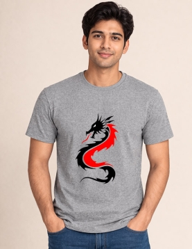 Unleash Your Inner Beast: 200 GSM Cotton Dragon Tee