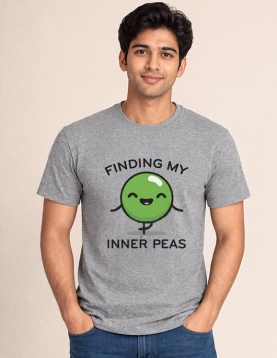 "Finding My Inner Peas" Premium Bio-Wash Cotton T-Shirt