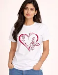 Heartbeat Symphony Butterfly Graphic Tee | 200 GSM Bio-Wash Cotton