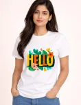 "Floral Hello" Vibe Check Tee | 200 GSM Bio-Wash Cotton