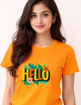 "Floral Hello" Vibe Check Tee | 200 GSM Bio-Wash Cotton