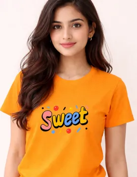 "Stay Sweet" Confetti Graphic Tee | 200 GSM Bio-Wash Cotton