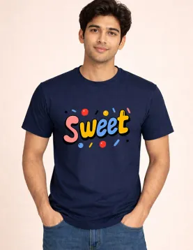 "Stay Sweet" Confetti Graphic Tee | 200 GSM Bio-Wash Cotton