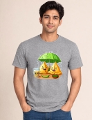 Chai & Samosa Cartoon Printed T-Shirt | Sushwa