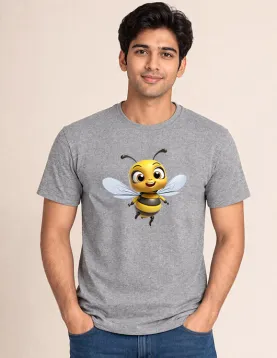 Cute Honey Bee Graphic Casual Cotton Tee