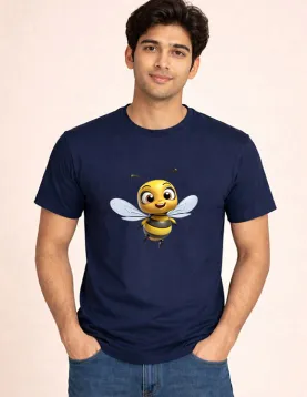 Cute Honey Bee Graphic Casual Cotton Tee
