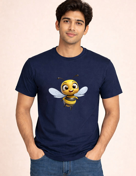 Cute Honey Bee Graphic Casual Cotton Tee