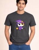 Adorable Witch Kitty Cartoon Printed Casual T-Shirt