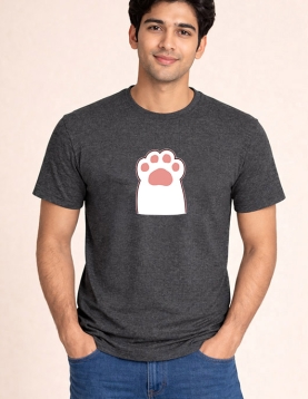 Feline Paw Print Cute Graphic T-Shirt