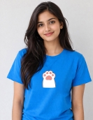 Feline Paw Print Cute Graphic T-Shirt