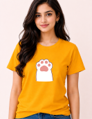 Feline Paw Print Cute Graphic T-Shirt