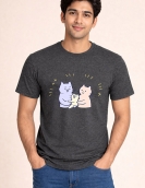 Minimalist Cat Family Graphic Shirt