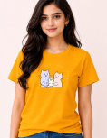 Minimalist Cat Family Graphic Shirt