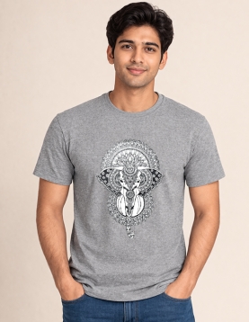 Royal Mandala Elephant Graphic Printed T-Shirt