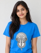 Royal Mandala Elephant Graphic Printed T-Shirt