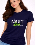 Next Level With Me Back Print Cotton T-Shirt