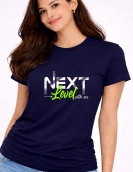 Next Level With Me Back Print Cotton T-Shirt