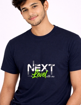 Next Level With Me Back Print Cotton T-Shirt