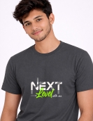 Next Level With Me Back Print Cotton T-Shirt