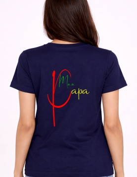 Family Love Maa Papa Printed Cotton T-Shirt