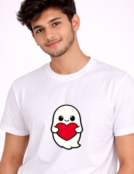 Uniwear Cartoon Ghost Graphic Everyday Wear Tee