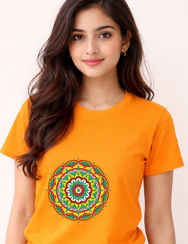 Uniwear Mandala Art Circle Pattern T-Shirt
