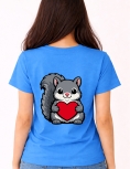 Cartoon Squirrel Holding Heart T-Shirt