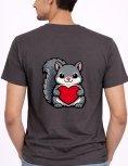 Cartoon Squirrel Holding Heart T-Shirt