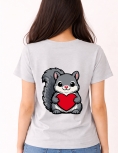 Cartoon Squirrel Holding Heart T-Shirt