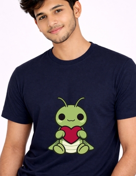 Cartoon Turtle Holding Heart T-Shirt
