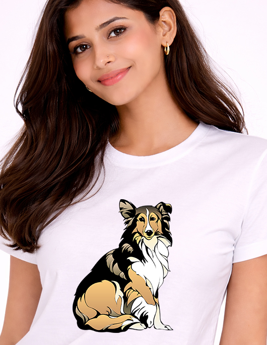 Dog Printed Cotton T-Shirt for Men & Women