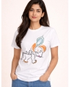 Minimal Krishna Flute Line Art Graphic Cotton T-Shirt