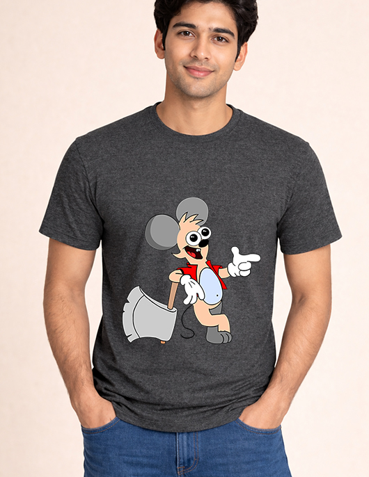 Funky Comic Character Graphic T-Shirt