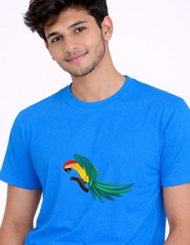 Colorful Parrot Graphic Print T-Shirt