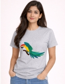 Colorful Parrot Graphic Print T-Shirt
