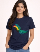Colorful Parrot Graphic Print T-Shirt