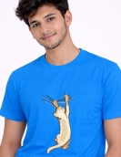 Naughty Cat Scratch Print T-Shirt