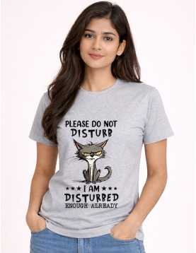 Sarcastic Cat Graphic Printed T-Shirt