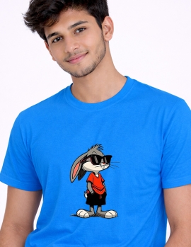 Stylish Rabbit Cartoon Printed T-Shirt