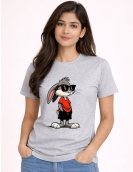Stylish Rabbit Cartoon Printed T-Shirt