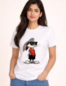 Stylish Rabbit Cartoon Printed T-Shirt