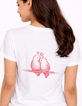 Buy Cute Love Birds Printed T-Shirt Online India