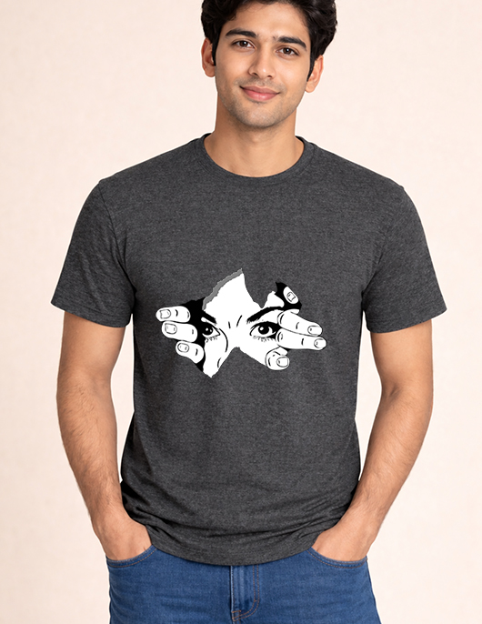 Torn Eyes Graphic T-Shirt – Bold Face Reveal Print Tee
