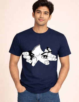 Torn Eyes Graphic T-Shirt – Bold Face Reveal Print Tee