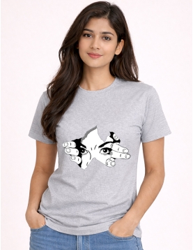Torn Eyes Graphic T-Shirt – Bold Face Reveal Print Tee