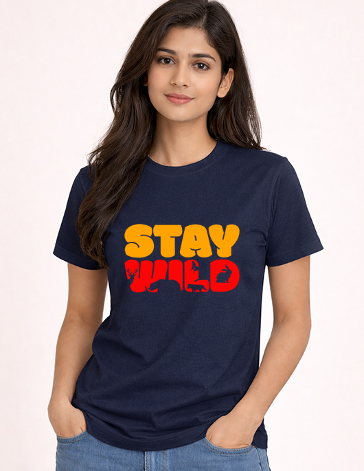 Stay Wild Printed T-Shirt for Men & Women